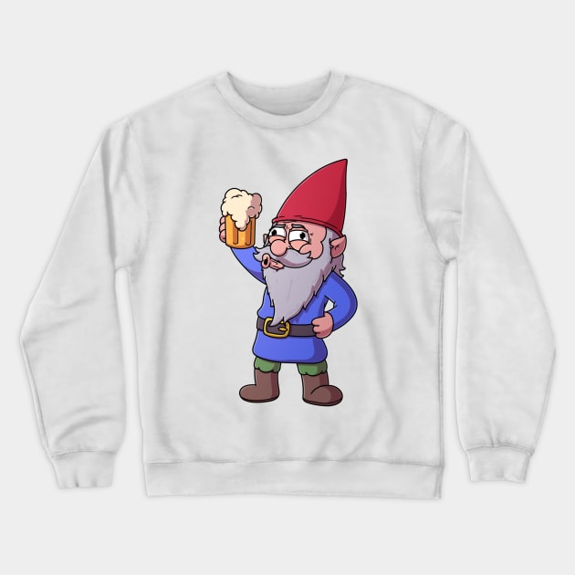 Drunk Gnome Crewneck Sweatshirt by TheMaskedTooner